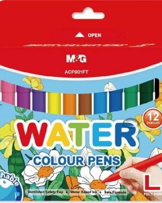 M&G Water Color Μαρκαδόροι Ζωγραφικής Σετ 12 Χρώματα