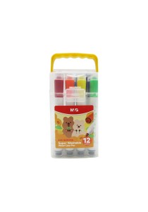 Μαρκαδόροι με σφραγιδάκι M&g 12 Χρώματα Super washable