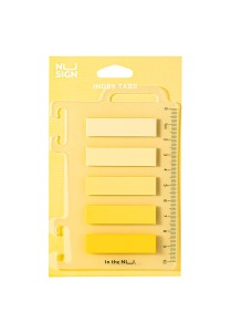 Aυτοκόλλητοι σελιδοδείκτες Deli Nusign σε κίτρινο χρώμα 