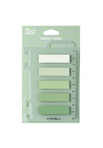 Aυτοκόλλητοι σελιδοδείκτες Deli Nusign σε πράσινο χρώμα 