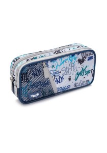Κασετίνα Άδεια Cremlis Yolo 2+1 Θέσεων Grey Graffiti