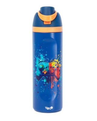Παγούρι Μεταλλικό Θερμός 2 σε 1 Yolo 700ml Blue Gaming