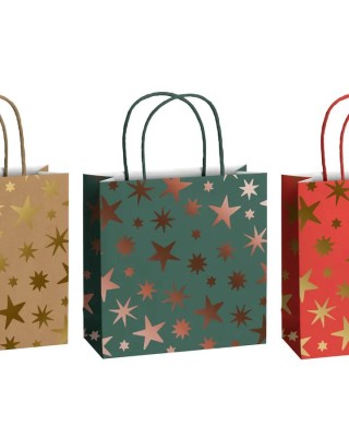Σακούλα δώρου Stewo Xmas Stars -20*8*20εκ. 