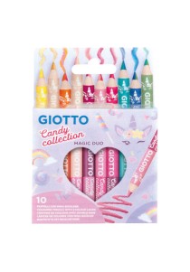 Ξυλομπογιές Giotto Candy Collection 10 Χρώματα Magic Duo