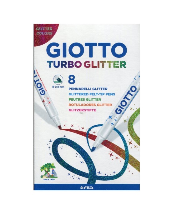 Μαρκαδόροι Giotto Turbo glitter σετ 8 ΤΜΧ