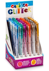 Στυλό CARIOCA Glitter - Κόκκινο