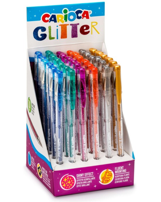 Στυλό CARIOCA Glitter - Κόκκινο