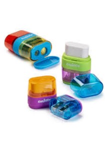 Διπλή ξύστρα βαρελάκι & γόμα Carioca