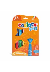 Μαρκαδόροι Carioca baby Teddymarkers 12 χρώματα