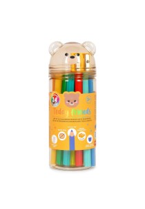 Σετ Legami 24 ξυλομπογιές με ξύστρα - Teddy Friends