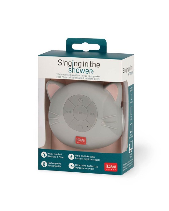 Αδιάβροχο Bluetooth Ηχείο Singing In The Shower Kitty Legami
