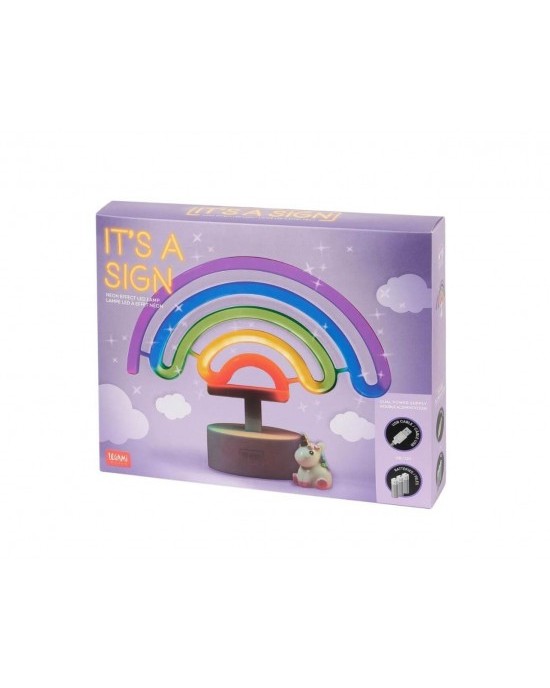 Legami φωτιστικό It's a Sign: Neon Effect - Rainbow