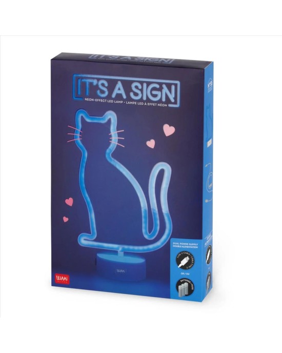Legami φωτιστικό It's a Sign: Neon Effect - Kitty