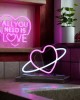 Λάμπα LED με φως νέον - All You Need is Love - It's a Sign