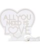 Λάμπα LED με φως νέον - All You Need is Love - It's a Sign