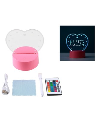 i-Total Πίνακας Led σε Σχήμα Καρδιάς με Στυλό