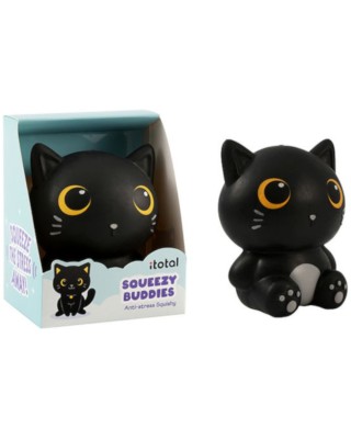 i-Total Antistress Squishy Squeezy Buddies - Cat Black