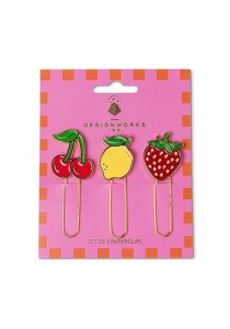 DesignWorks Set of 3 Paperclips – Fruit