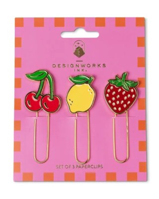 DesignWorks Set of 3 Paperclips – Fruit