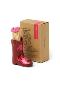 25 Σπίρτα ασφαλείας σε Κόκκινη κεραμική Nashville μπότα 7.5cm - Paddywax