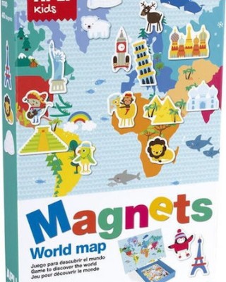 Apli Kids Μαγνητικό Παιχνίδι Κατασκευών World Map 