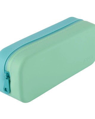 Κασετίνα βαρελάκι σιλικόνης Apli: Bicolor Pastel Nordic - γαλάζιο/πράσινο