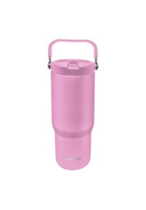 QUOKKA Θερμός Tumbler με Καλαμάκι και Λαβή Core Blossom Pink 860ml