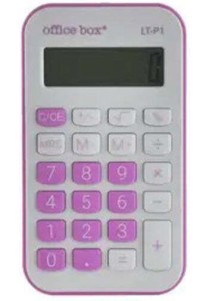 Αριθμομηχανή τσέπης 8 ψηφίων, Ροζ 