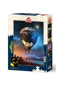 Παζλ Art Puzzle neon 1000 κομμάτια - Journey to the moon