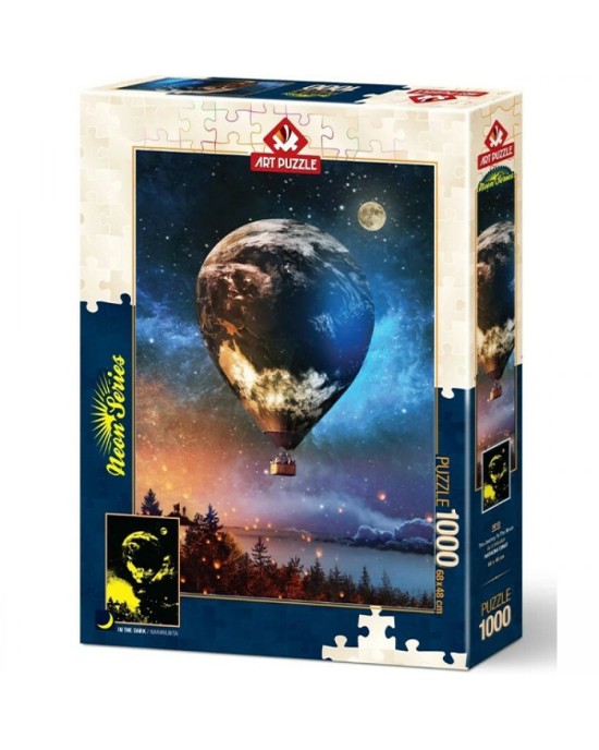 Παζλ Art Puzzle neon 1000 κομμάτια - Journey to the moon