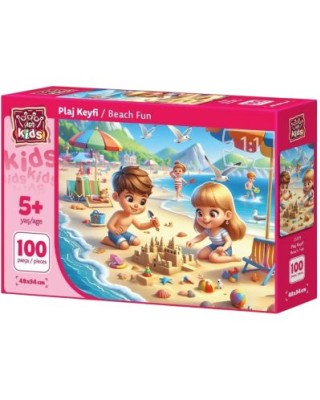 Παζλ Art Puzzle 100 κομμάτια - Διασκέδαση στην παραλία