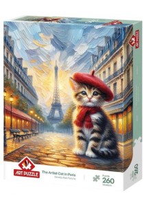 Παζλ Art Puzzle 260 κομμάτια - Καλλιτέχνης γατών στο Παρίσι