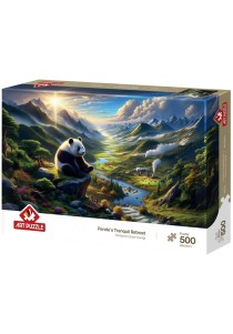 Παζλ Art Puzzle 500 κομμάτια - Panda's tranquil retreat