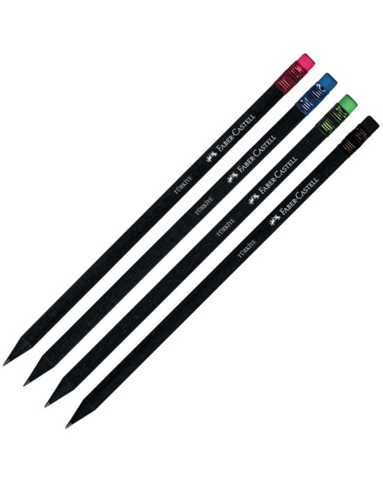 Μολύβι με Γόμα Faber Castell Black 