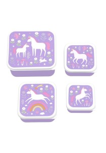 Φαγητοδοχεία (Σετ 4τμχ) Α Little Lovely Company Unicorn 