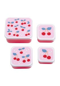 Φαγητοδοχεία (Σετ 4τμχ) Α Little Lovely Company Cherries 