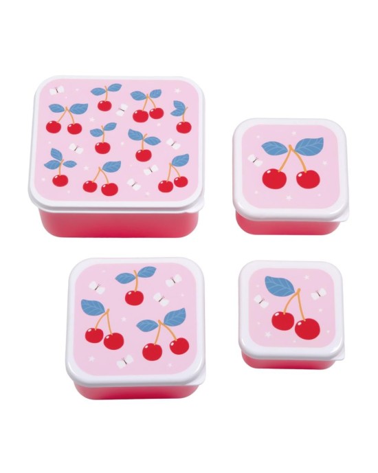 Φαγητοδοχεία (Σετ 4τμχ) Α Little Lovely Company Cherries 