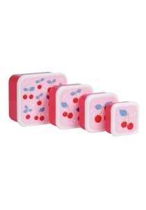 Φαγητοδοχεία (Σετ 4τμχ) Α Little Lovely Company Cherries 