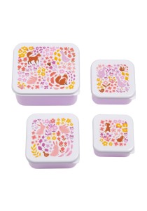 Φαγητοδοχεία (Σετ 4τμχ) Α Little Lovely Company  Flower Garden