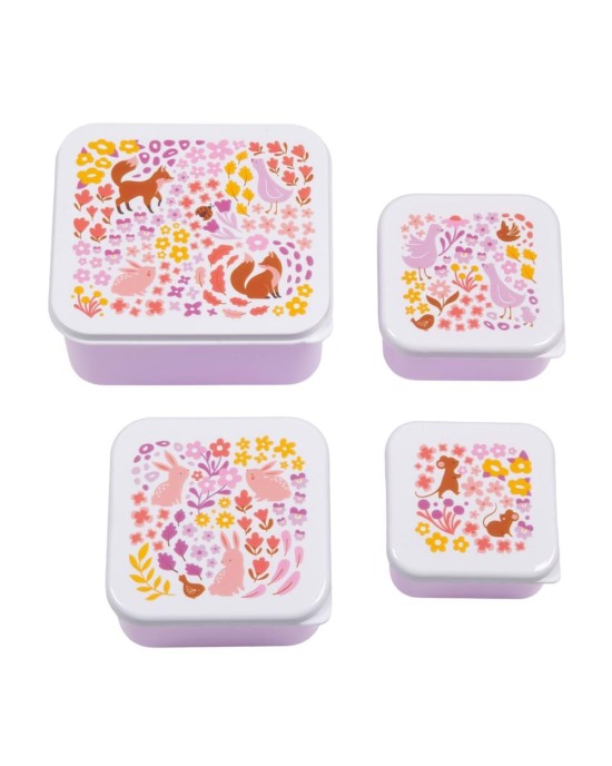 Φαγητοδοχεία (Σετ 4τμχ) Α Little Lovely Company  Flower Garden