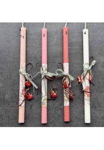 Λαμπάδα με σκουλαρίκια καρδιά No 4