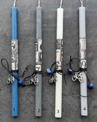 Λαμπάδα με μεταλλικό ποδήλατο Νο4