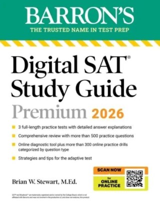 Digital SAT Study Guide Premium, 2026: 4 Practice Tests + Comprehensive Review + Online Practice