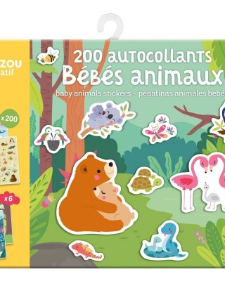 Σετ δραστηριοτήτων με αυτοκόλλητα -200 Stickers - Baby Animals