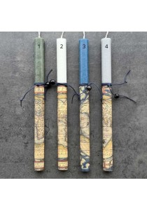 Λαμπάδα με ντεκουπάζ χάρτης Νο4