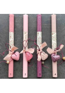 Λαμπάδα με σαπουνάκι καρδιά Νο4