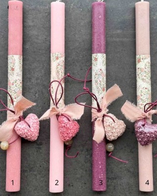 Λαμπάδα με σαπουνάκι καρδιά Νο4