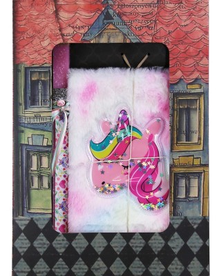 Λαμπάδα Τετράδιο λούτρινο - Μονόκερος αστέρια