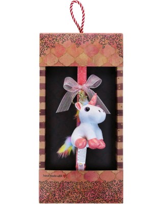 Λαμπάδα Μπρελόκ μονόκερος - Λευκός