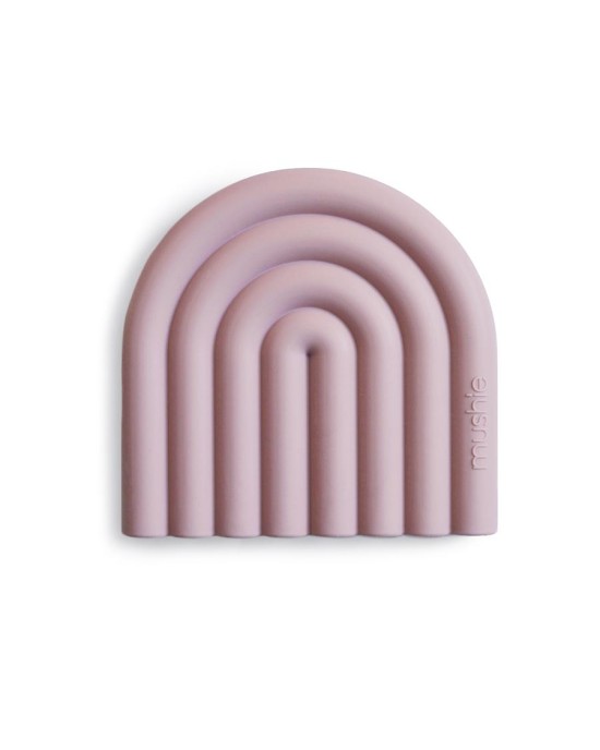 Μασητικό σιλικόνης Mushie - Rainbow (Mauve)